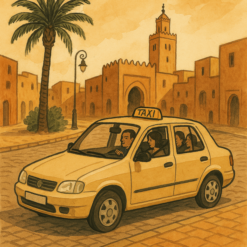 Taxi jaune Maroc