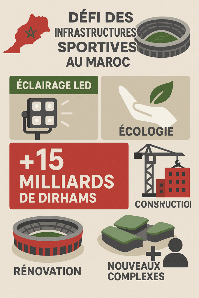 Métamorphoses du Maroc : vers une nouvelle ère sportive avant la CAN 2025 et le Mondial 2030 3 Maroc stade cupe du monde