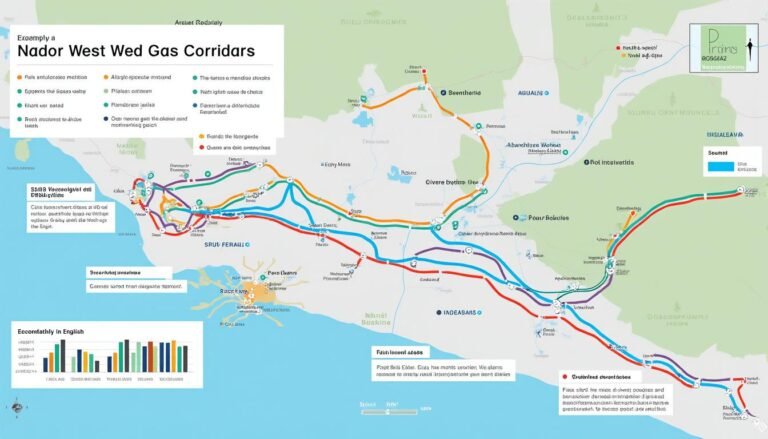 le maroc investit près d’un milliard de dollars pour développer un corridor gazier innovant ainsi qu’une unité flottante de stockage et regazéification à nador west med, renforçant ainsi sa capacité énergétique et son infrastructure stratégique.