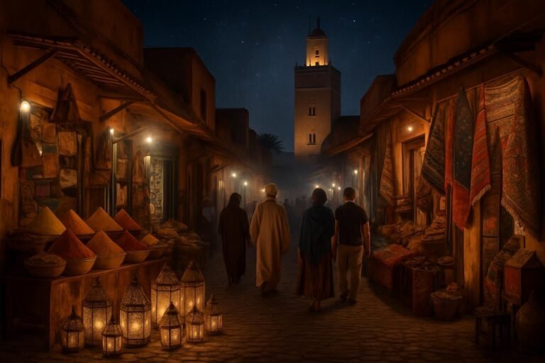 Découvrez la magie nocturne de Marrakech à travers ce guide des expériences incontournables pour vivre des soirées inoubliables au cœur de la ville rouge.