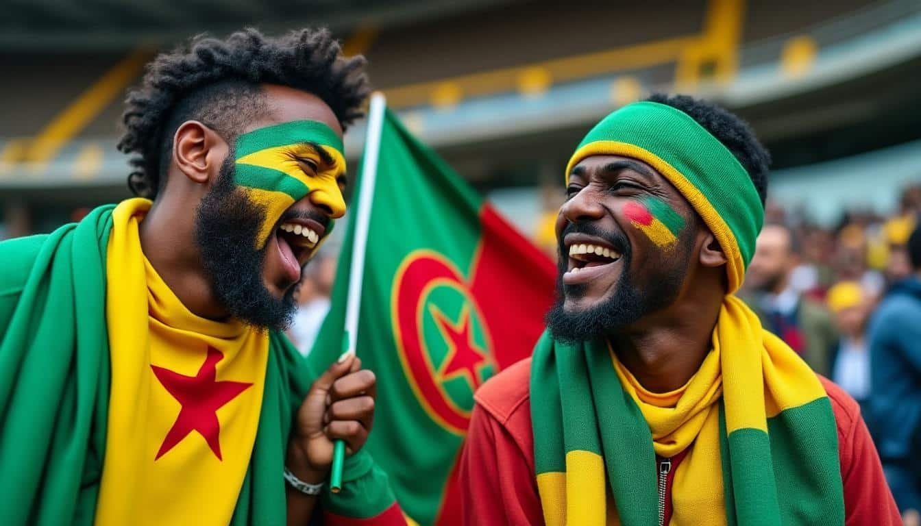 découvrez comment les supporters camerounais taquinent avec humour leurs rivaux marocains lors de la can 2025, dans une ambiance pleine de passion et de convivialité.