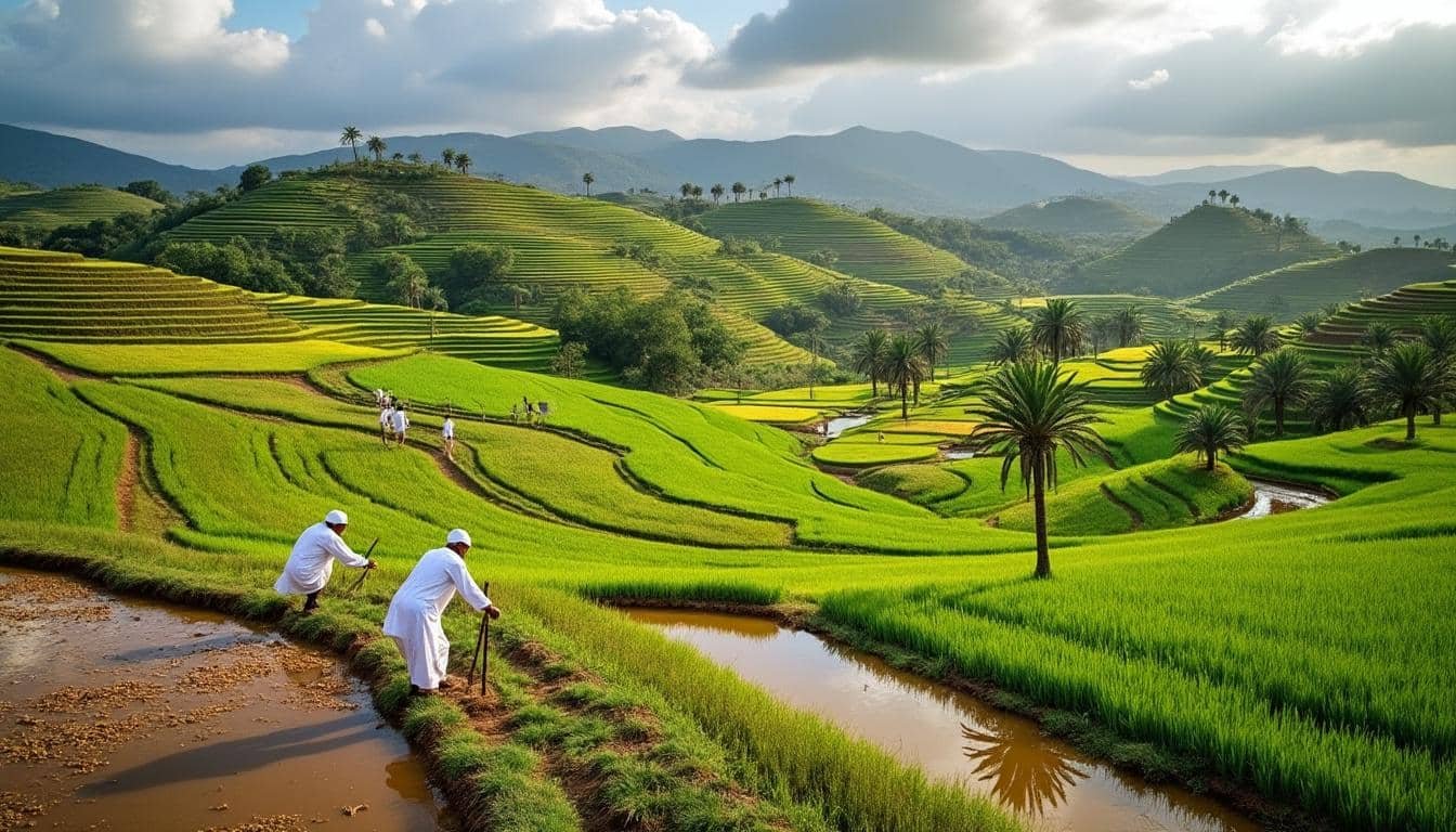 après des pluies généreuses, les agriculteurs marocains voient renaître l'espoir avec des terres presque aussi fertiles que celles de la suisse, promettant une meilleure récolte et un avenir agricole plus prospère.