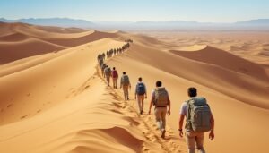 Découvrir la randonnée dans le désert marocain : conseils et itinéraires 2 explorez la randonnée dans le désert marocain avec nos conseils pratiques et itinéraires détaillés pour une aventure inoubliable au cœur des paysages arides.